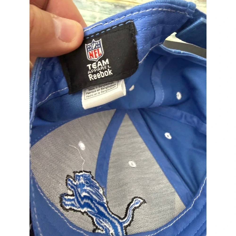 Reebok Detroit Lions‎ NFL Hat One Size Blue New Structured Adjustable Cap ND90Z